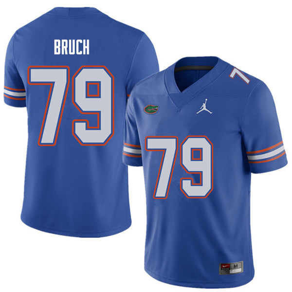 Jordan Brand Men #79 Dallas Bruch Florida Gators College Football Jerseys Sale-Royal